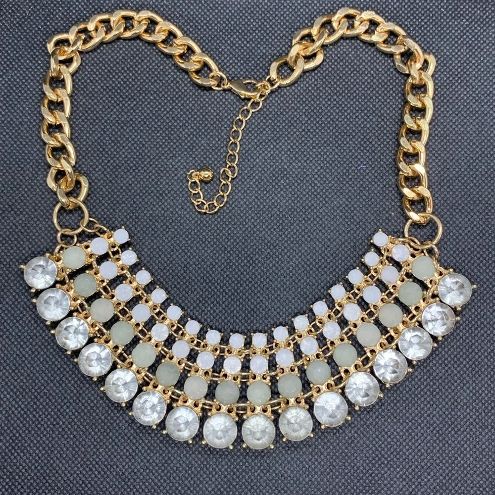 Boho Glam Rhinestone Statement Necklace - Picture 5 of 8